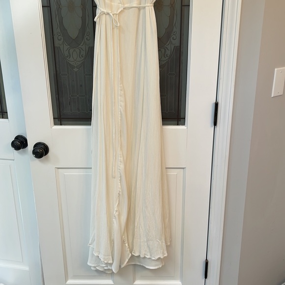 Lulus - White Wrap Dress - L - Picture 4 of 4